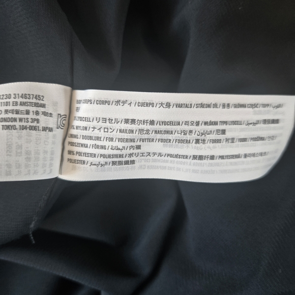 Abercrombie Black Spaghetti Strap Tiered Maxi Dress - Medium - Satin Feel - Picture 7 of 7